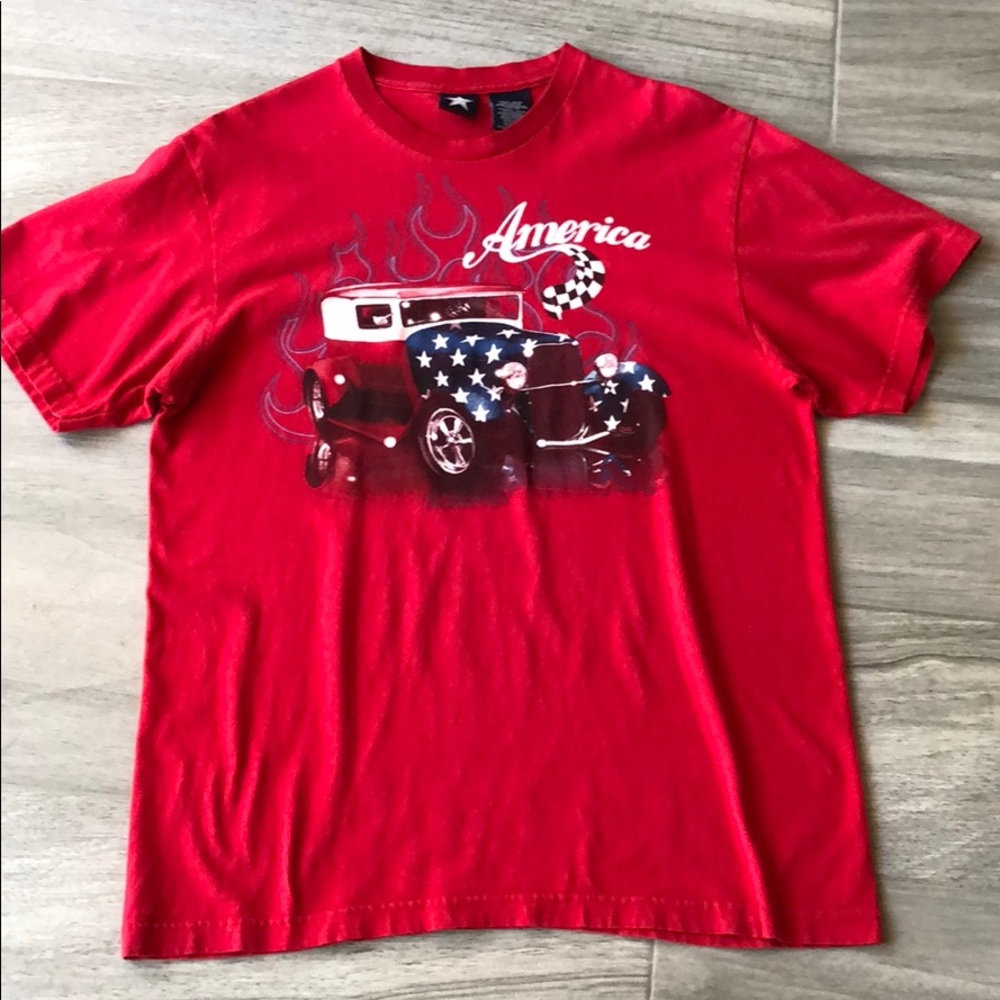 America Patriotic Car Tee